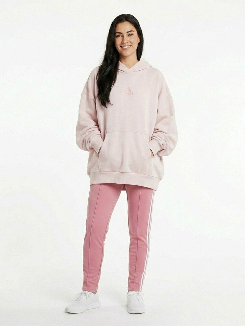 🩷Popular New Adidas Women's Pink Hoodie Sweatshirt